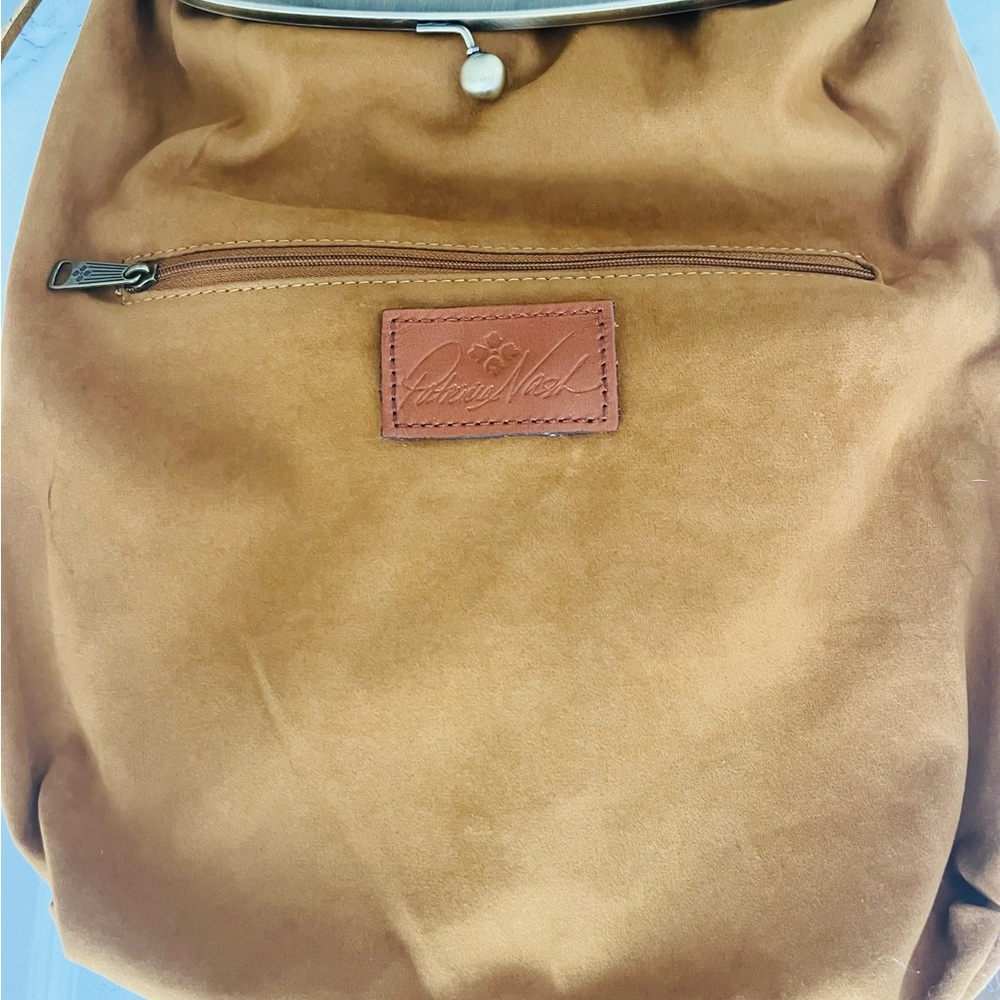 Patricia Nash Burgundy and Chestnut Floral Crossbody Bag - Picture 6 of 7